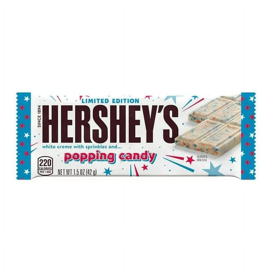 HERSHEY'S - Popping Candy Bar - White Creme w/Sprinkles - Thurgood’s Goods