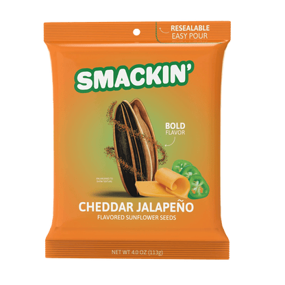 Smackin - Cheddar Jalepeno - Giant Sunflower Seeds 4oz - Thurgood’s Goods