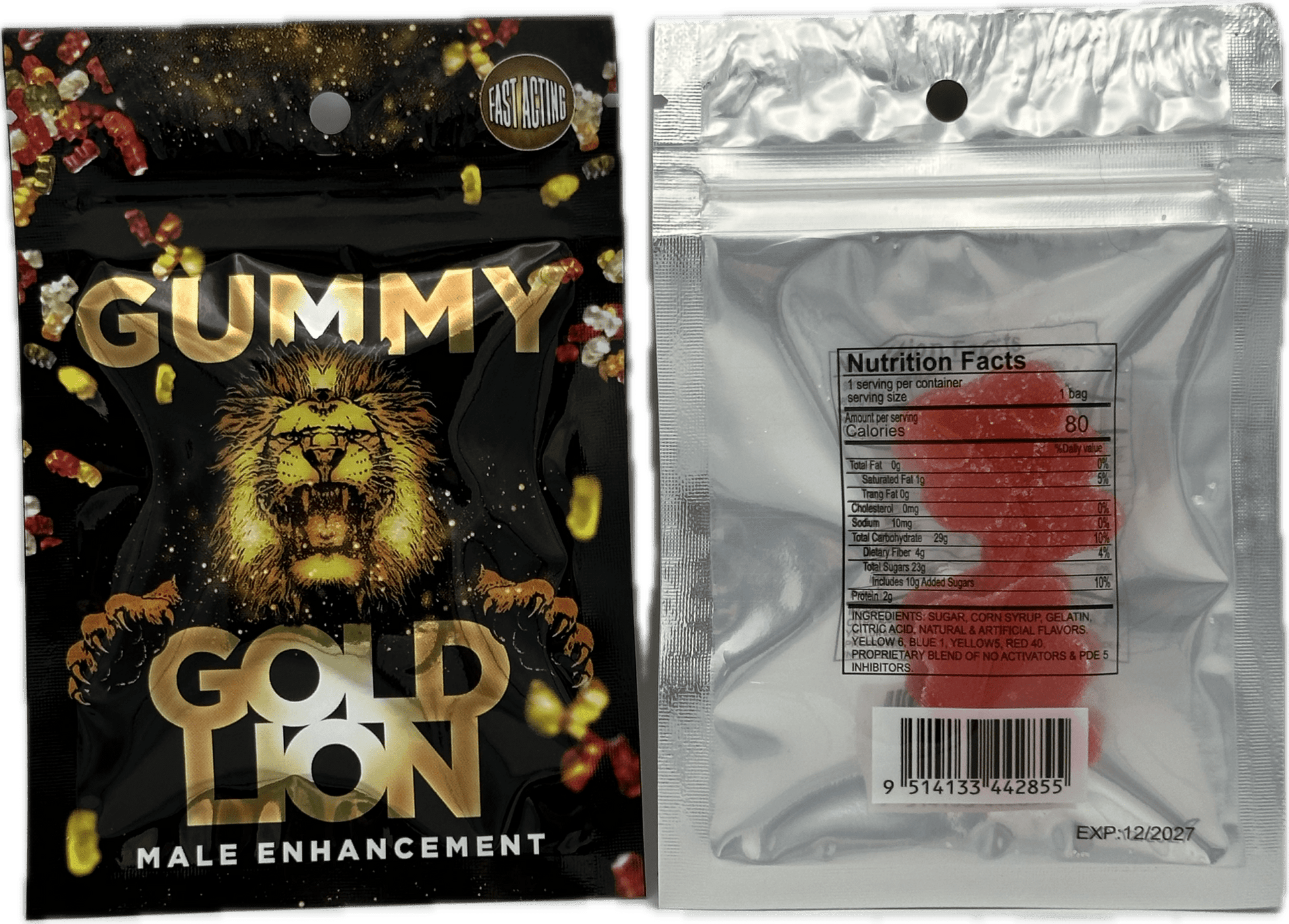 Gold Lion - Fast Acting Gummy - Male Enhancement - Thurgood’s Goods