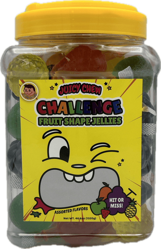 Juicy Chew Challenge - Hit or Miss - Juicy Jellys - As Seen On TikTok - 46.6oz Jar - Thurgood’s Goods