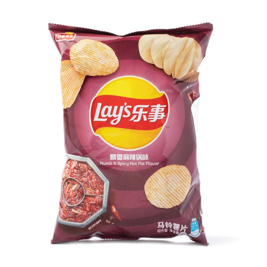 Lay's - Numb and Spicy Hot Pot Flavor Potato Chips - China - 70g - Thurgood’s Goods