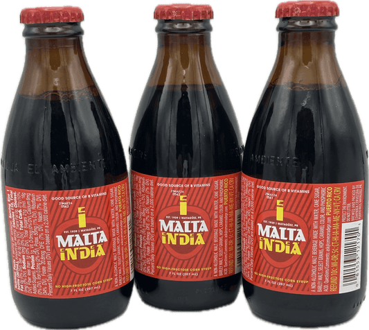 Malta India 7oz Bottle - Malt Soda - Puerto Rico - No Corn Syrup - Thurgood’s Goods