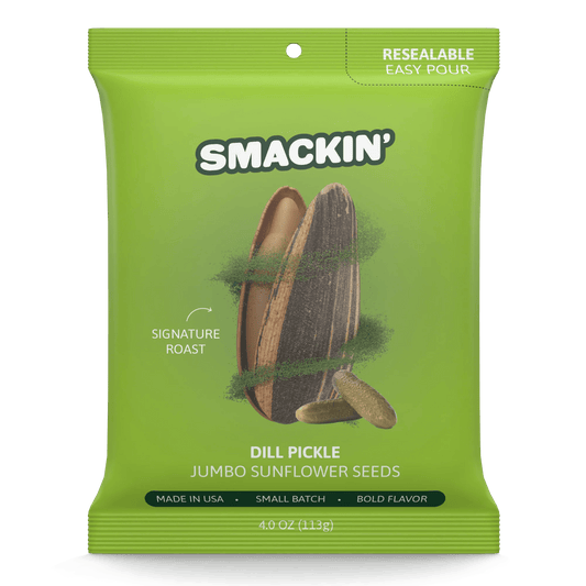 Smackin - Dill Pickle Giant Sunflower Seeds - Small Batch 4oz - Thurgood’s Goods