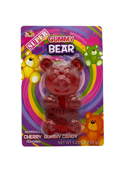 Super Gummy Bear - 150g Each! - 1 Blue Raspberry & 1 Cherry - Thurgood’s Goods